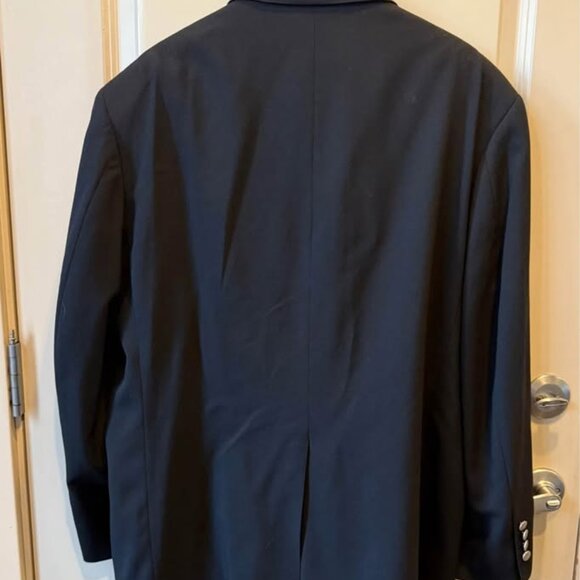 Men’s Lands’ End Classic Black Blazer Wool with Rayon Lining - Size 46R - Picture 2 of 9